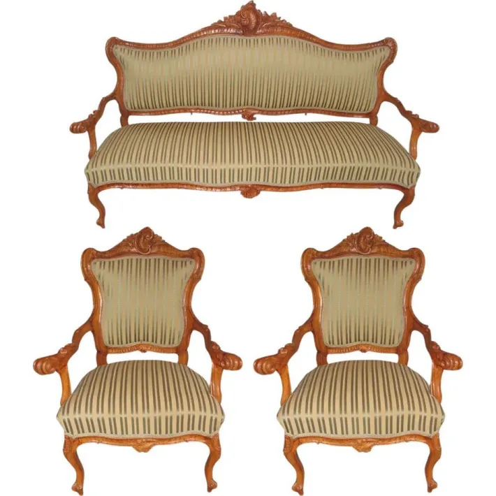 Pamono Italian Baroque Salon Suite, 1760s, Set of 3 Clearance