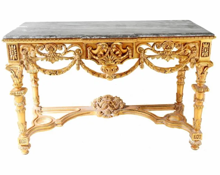 Pamono Italian Baroque Style Gilt Console Table Clearance