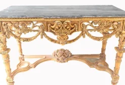 Pamono Italian Baroque Style Gilt Console Table Clearance