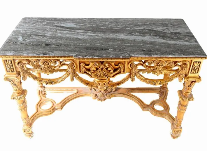 Pamono Italian Baroque Style Gilt Console Table Clearance