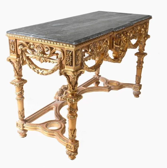 Pamono Italian Baroque Style Gilt Console Table Clearance