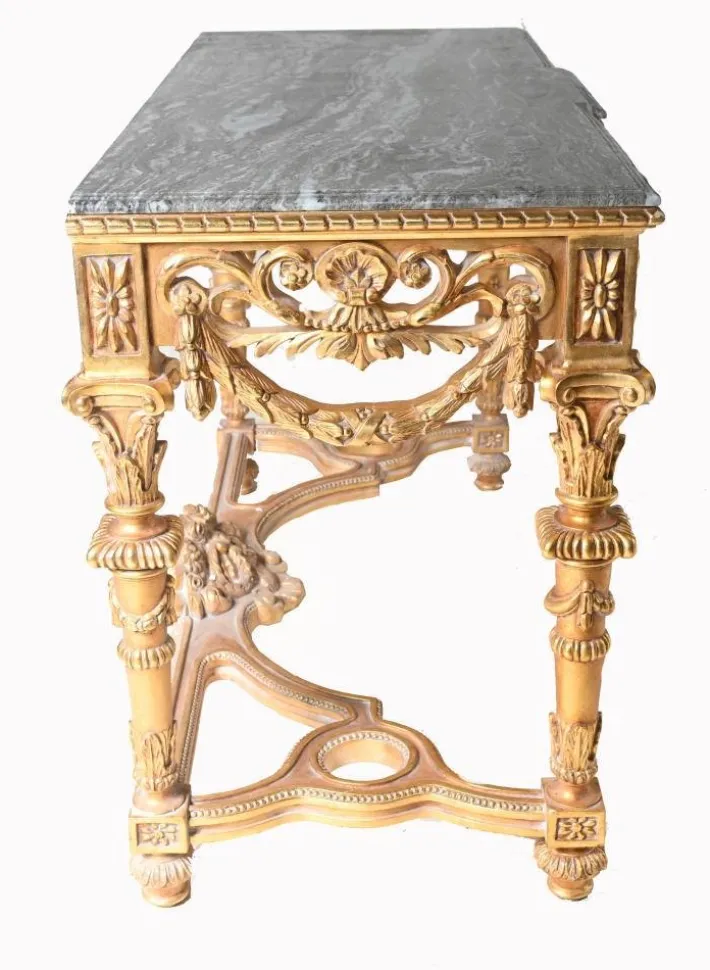 Pamono Italian Baroque Style Gilt Console Table Clearance