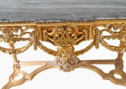 Pamono Italian Baroque Style Gilt Console Table Clearance