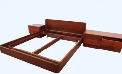 Pamono Italian Bed and Nightstands, 1960s, Set of 3 Sale