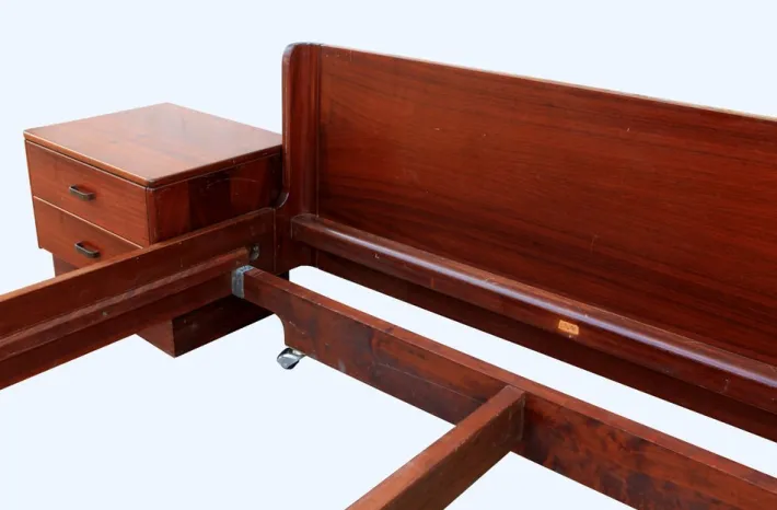 Pamono Italian Bed and Nightstands, 1960s, Set of 3 Sale