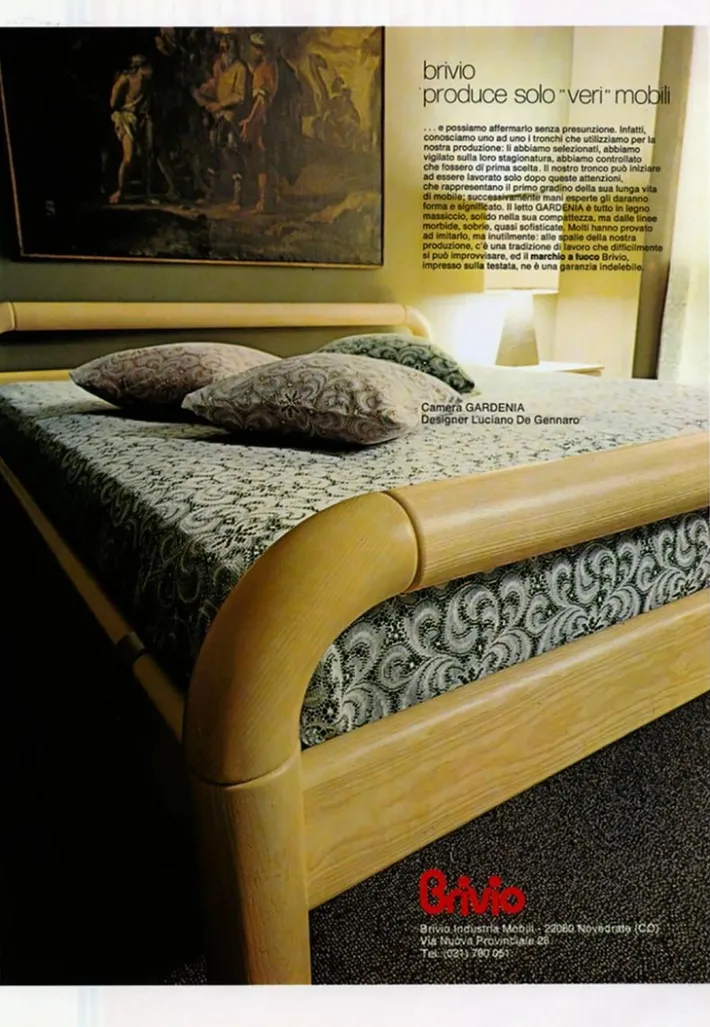 Pamono Italian Bed by Luciano De Gennaro for Brivio, 1977 Sale