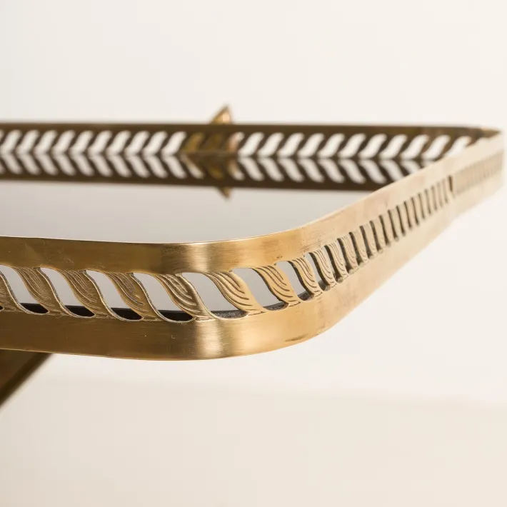 Pamono Italian Brass Bar Cart by Cesare Lacca, 1960s Hot