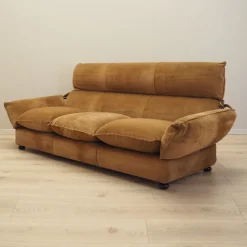 Pamono Italian Brown Velour Sofa from Dalloca, 1970s Hot