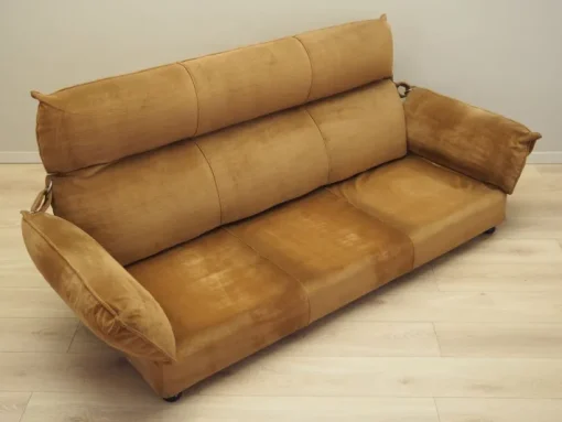Pamono Italian Brown Velour Sofa from Dalloca, 1970s Hot
