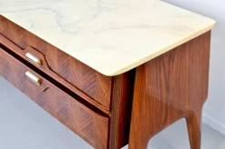 Pamono Italian Carrara Marble and Brass Sideboard, 1960s Discount