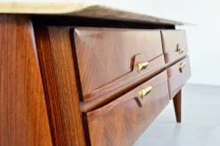 Pamono Italian Carrara Marble and Brass Sideboard, 1960s Discount