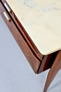 Pamono Italian Carrara Marble and Brass Sideboard, 1960s Discount