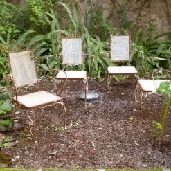 Pamono Italian Chairs in Wrought Iron, 1950s, Set of 4 Hot