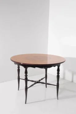 Pamono Italian Chiavarino Table with Inlaid Wood, 1950 Outlet