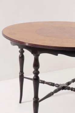 Pamono Italian Chiavarino Table with Inlaid Wood, 1950 Outlet