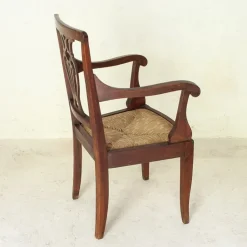 Pamono Italian Children's Chair in Wood with Rush Weave, 1900 Discount