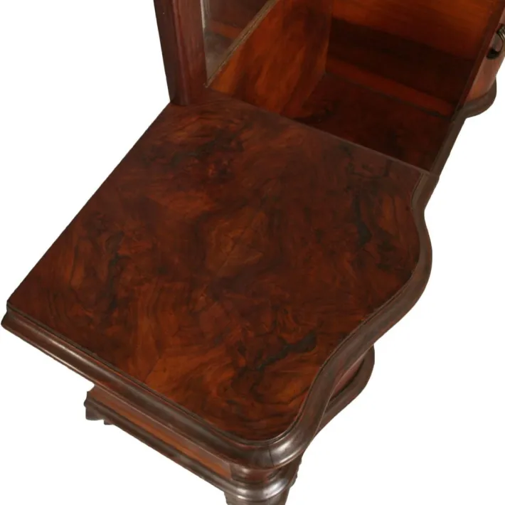 Pamono Italian Chippendale Style Walnut & Burl Walnut Veneer Dressing Table, 1940s Discount