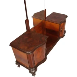 Pamono Italian Chippendale Style Walnut & Burl Walnut Veneer Dressing Table, 1940s Discount