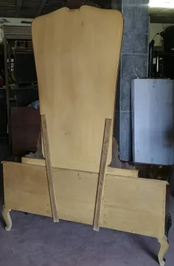 Pamono Italian Chippendale Walnut Burl & Veneer Dressing Table, 1940s Discount