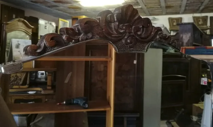 Pamono Italian Chippendale Walnut Burl & Veneer Dressing Table, 1940s Discount