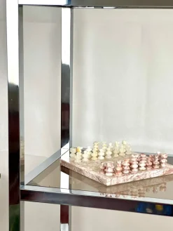 Pamono Italian Chrome and Smoked Glass Bookshelf, 1970s Hot