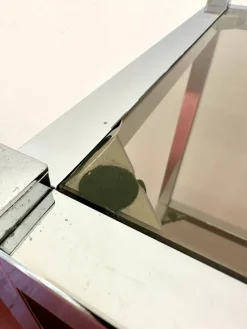 Pamono Italian Chrome and Smoked Glass Bookshelf, 1970s Hot