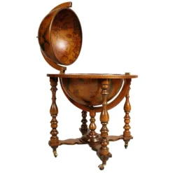 Pamono Italian Cocktail Bar Cart on Decorated World Map, 1950s