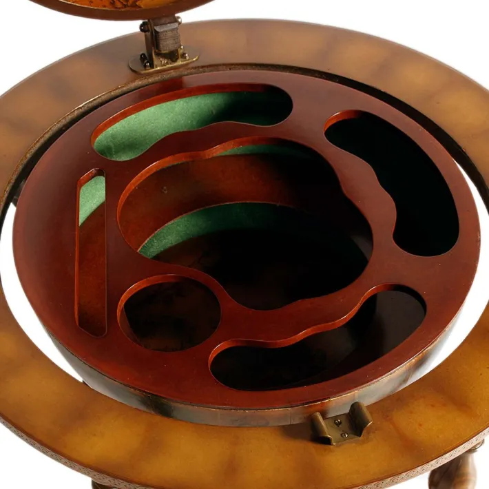 Pamono Italian Cocktail Bar Cart on Decorated World Map, 1950s