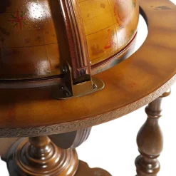 Pamono Italian Cocktail Bar Cart on Decorated World Map, 1950s