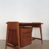 Pamono Italian Desk with Glass Top and Brass Details, 1950s Clearance