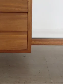 Pamono Italian Desk with Glass Top and Brass Details, 1950s Clearance