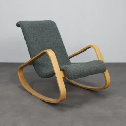 Pamono Italian Dondolo Rocking Chair by Luigi Crassevig, 1970s New