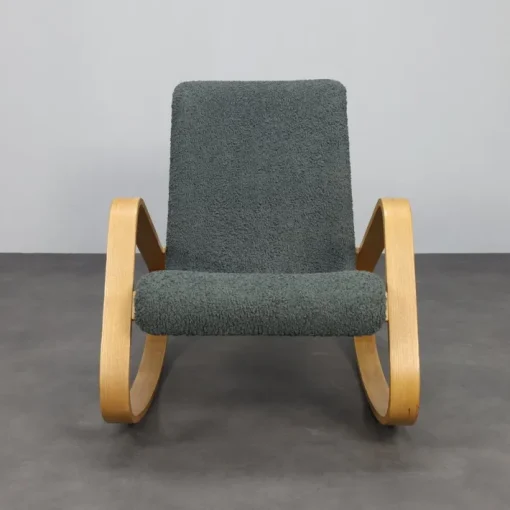 Pamono Italian Dondolo Rocking Chair by Luigi Crassevig, 1970s New