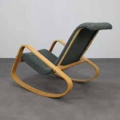 Pamono Italian Dondolo Rocking Chair by Luigi Crassevig, 1970s New