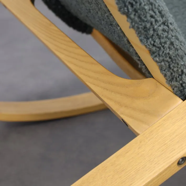 Pamono Italian Dondolo Rocking Chair by Luigi Crassevig, 1970s New