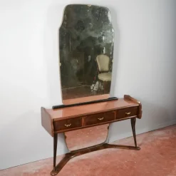 Pamono Italian Dressing Table with Wooden Mirror, 1960s Outlet