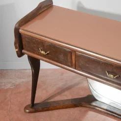 Pamono Italian Dressing Table with Wooden Mirror, 1960s Outlet