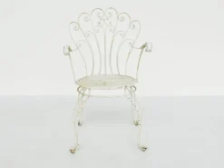 Pamono Italian Garden Armhairs in White Metal, 1950s, Set of 4 Sale