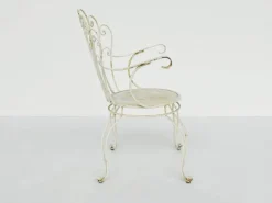 Pamono Italian Garden Armhairs in White Metal, 1950s, Set of 4 Sale