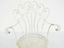 Pamono Italian Garden Armhairs in White Metal, 1950s, Set of 4 Sale