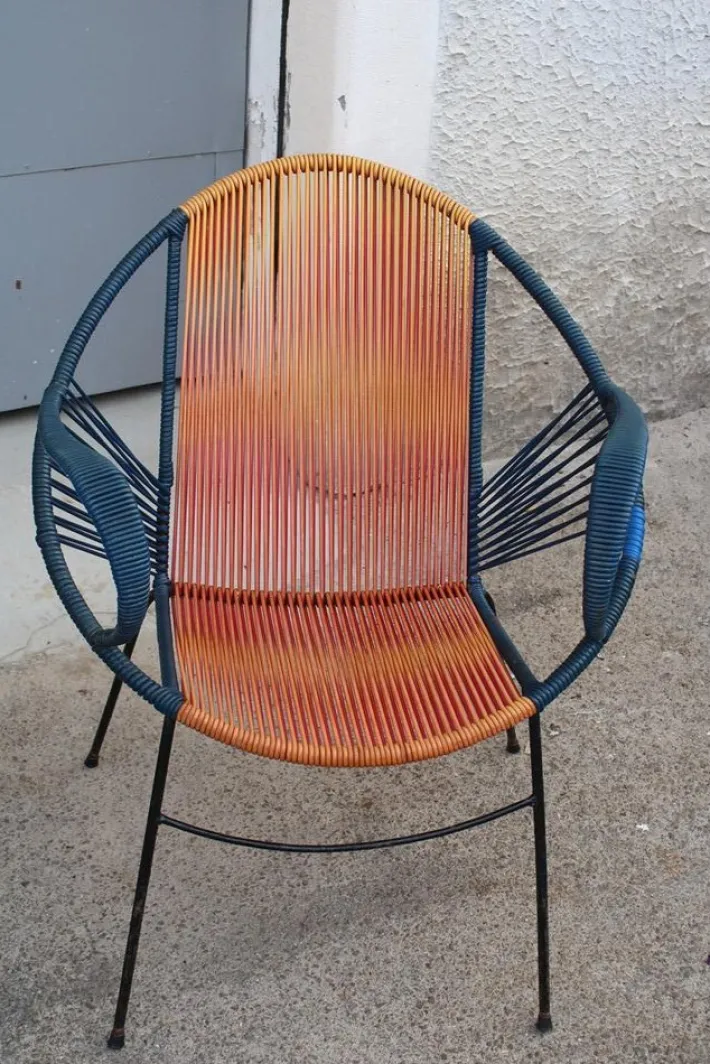 Pamono Italian Garden Set in Metal and Plastic, 1950s, Set of 3 Clearance