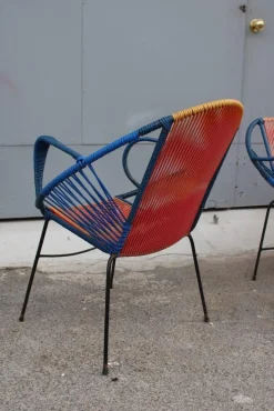 Pamono Italian Garden Set in Metal and Plastic, 1950s, Set of 3 Clearance