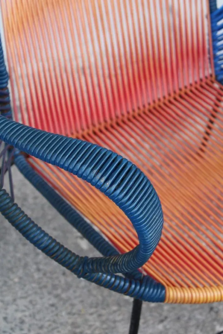 Pamono Italian Garden Set in Metal and Plastic, 1950s, Set of 3 Clearance