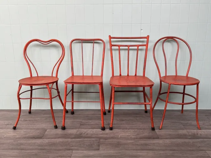 Pamono Italian Iron Garden Chairs, 1950s, Set of 4 New