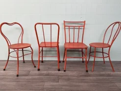 Pamono Italian Iron Garden Chairs, 1950s, Set of 4 New