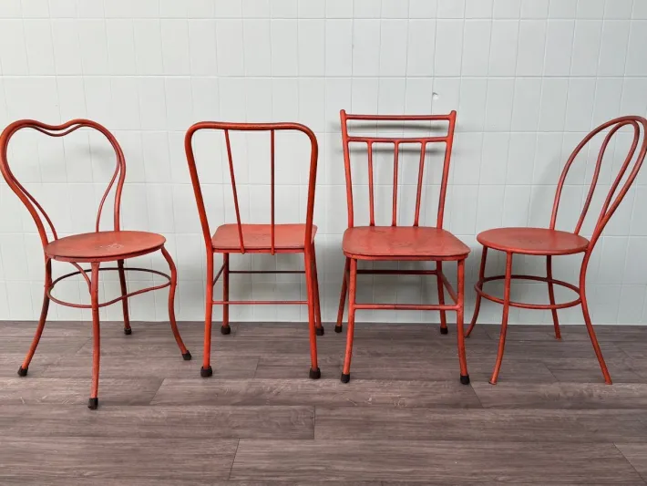 Pamono Italian Iron Garden Chairs, 1950s, Set of 4 New