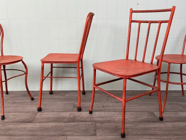Pamono Italian Iron Garden Chairs, 1950s, Set of 4 New