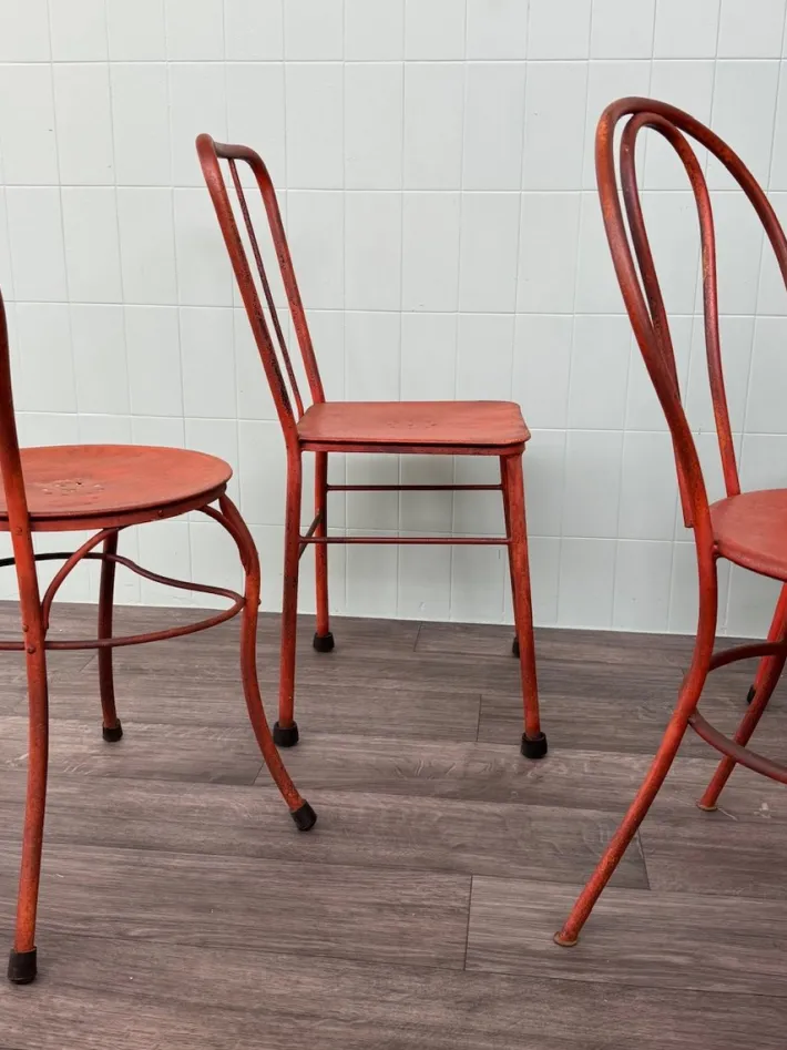 Pamono Italian Iron Garden Chairs, 1950s, Set of 4 New