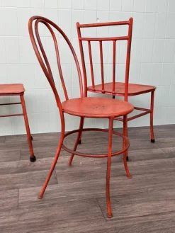 Pamono Italian Iron Garden Chairs, 1950s, Set of 4 New