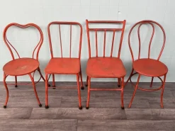 Pamono Italian Iron Garden Chairs, 1950s, Set of 4 New